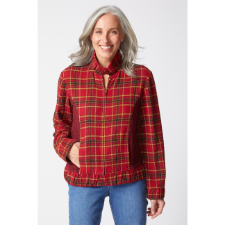 Habitat Girl Gone Plaid Hayride Jacket- Scarlet . Habitat Style: 40240