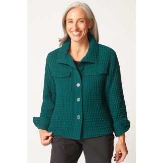 Habitat Washed Honeycomb Shacket- Juniper . Habitat Style: 60320 JNP