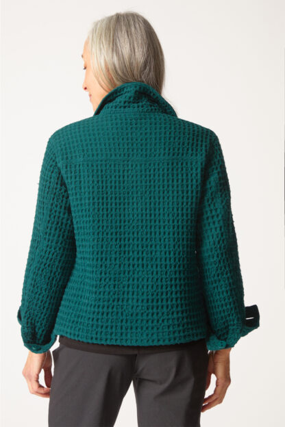 Habitat Washed Honeycomb Shacket- Juniper . Habitat Style: 60320 JNP Back