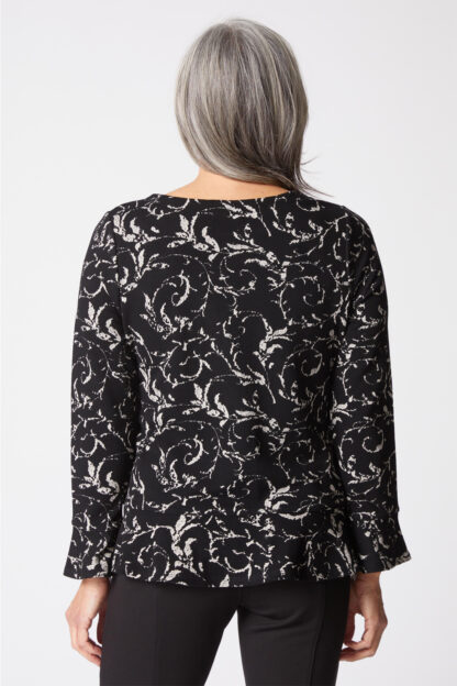 Habitat Jacquard Scroll Peplum Pullover- Dove . Habitat Style: 65900 DOV Back