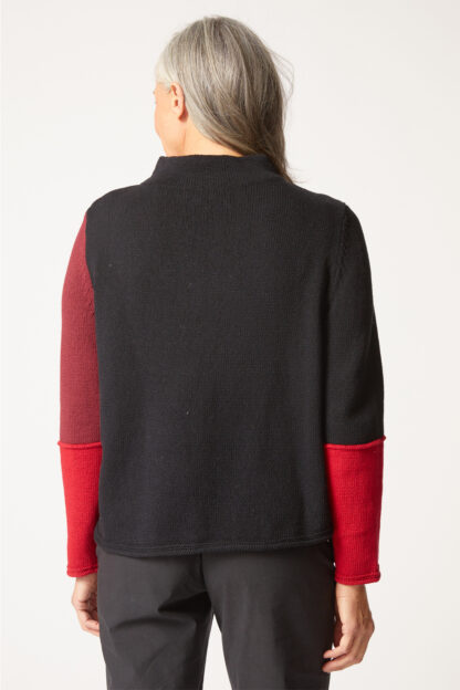 Habitat Yin Yang Funnel Neck Pullover- Ruby . Habitat Style: 81254 RBY Back