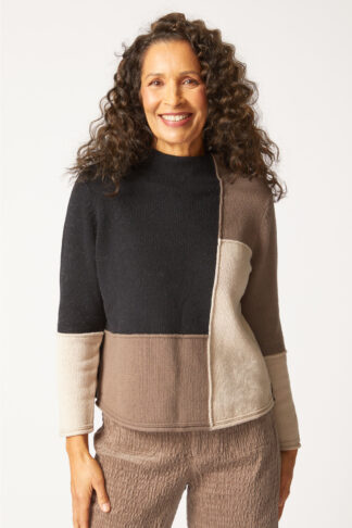 Habitat Yin Yang Funnel Neck Pullover- Truffle . Habitat Style: 81254 Truffle