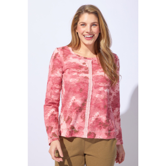 Escape Mineral Cotton Slub Stay Centered Tee- Rose . Escape Style: 21430 Rose