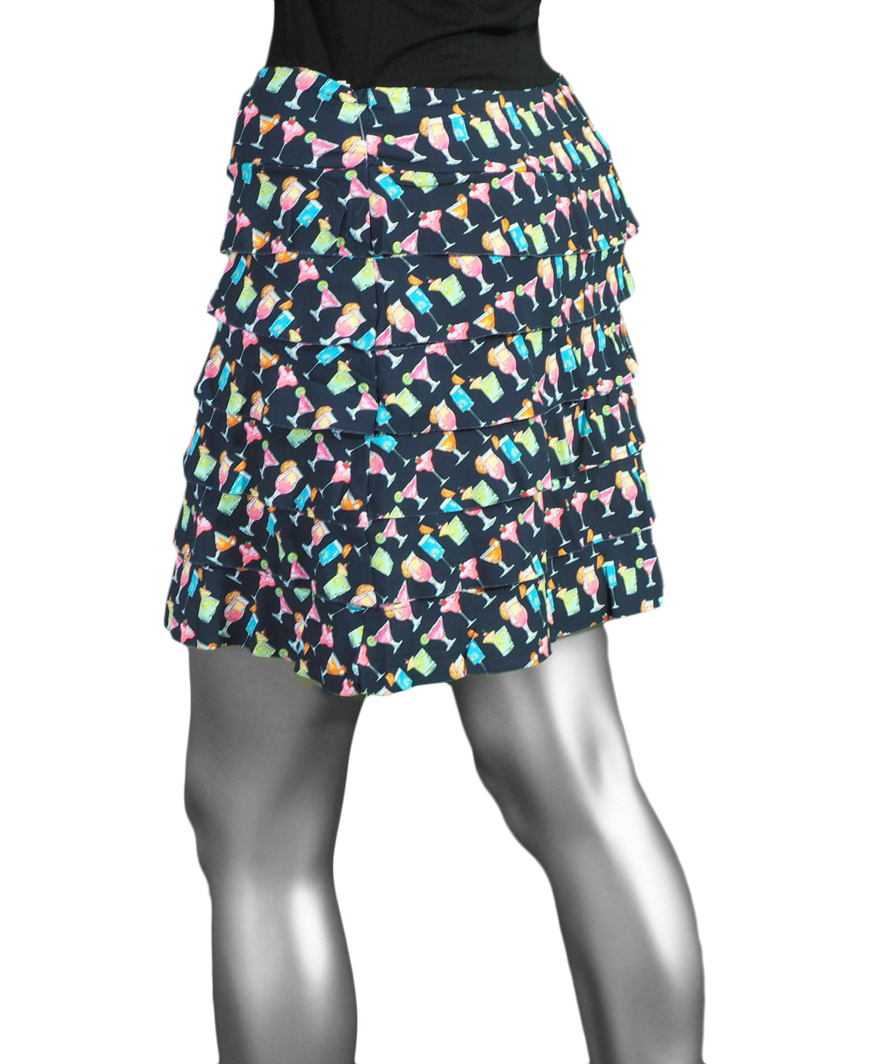 Lulu-B Cha Cha Skort- Navy Cocktails. Style: SPX3199P CHRN Rear