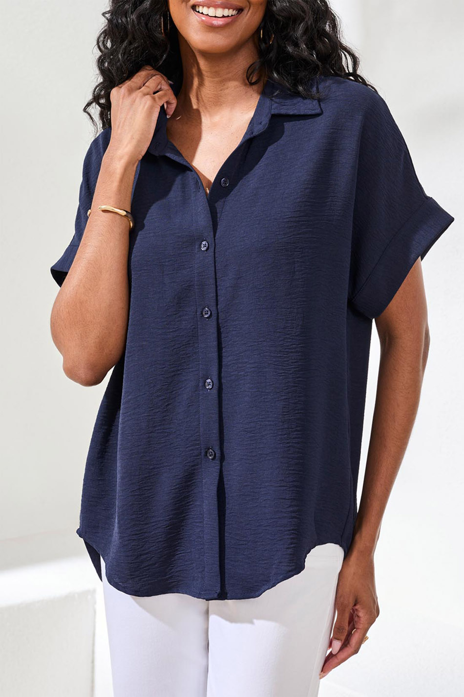 Tribal Short Sleeve Shirt Button Down Top- Nautical . Tribal Style: 6061O-4835-2474