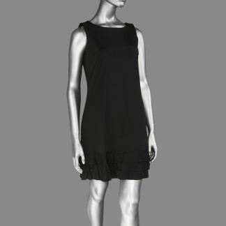 Lulu-B Sleeveless Ruffle Trim Dress- Black . Style: SPX4495S BLK