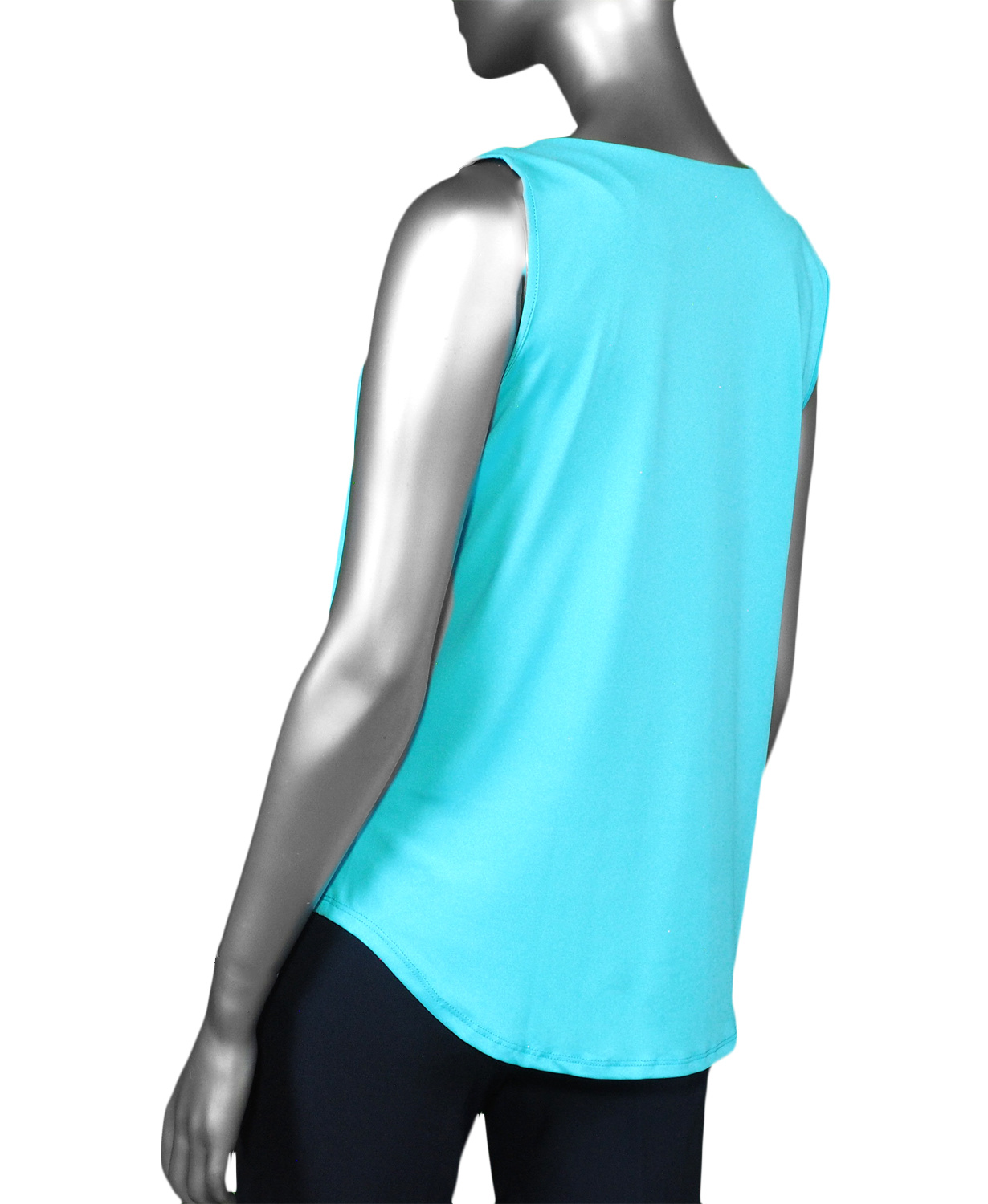 Lulu-B Keyhole Top- Clear Turquoise. Style: SPX0612P TQCL Back