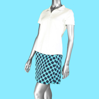 Lulu-B Skort Turquoise & Navy. Style: SPX3148 RNVT