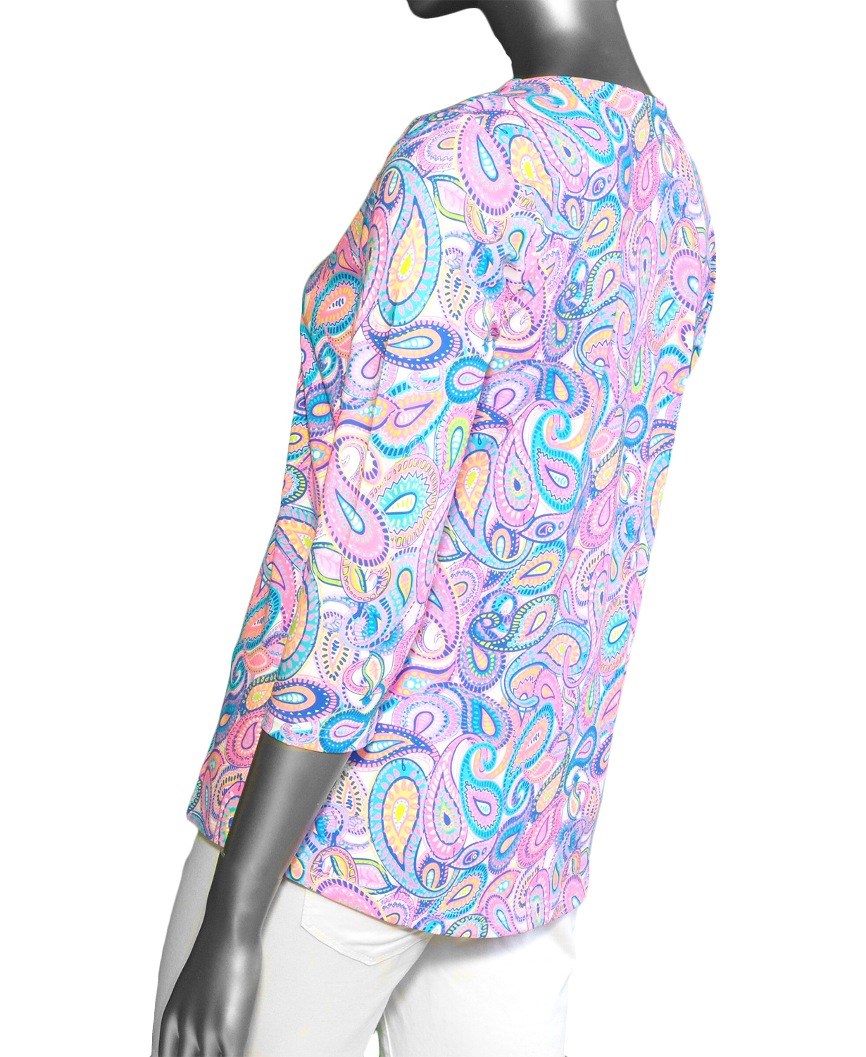 Lulu-B V-Neck Top- Paisley - Image 2