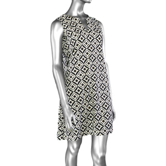 Lulu-B Open Cut Dress-Black/Stone/White
