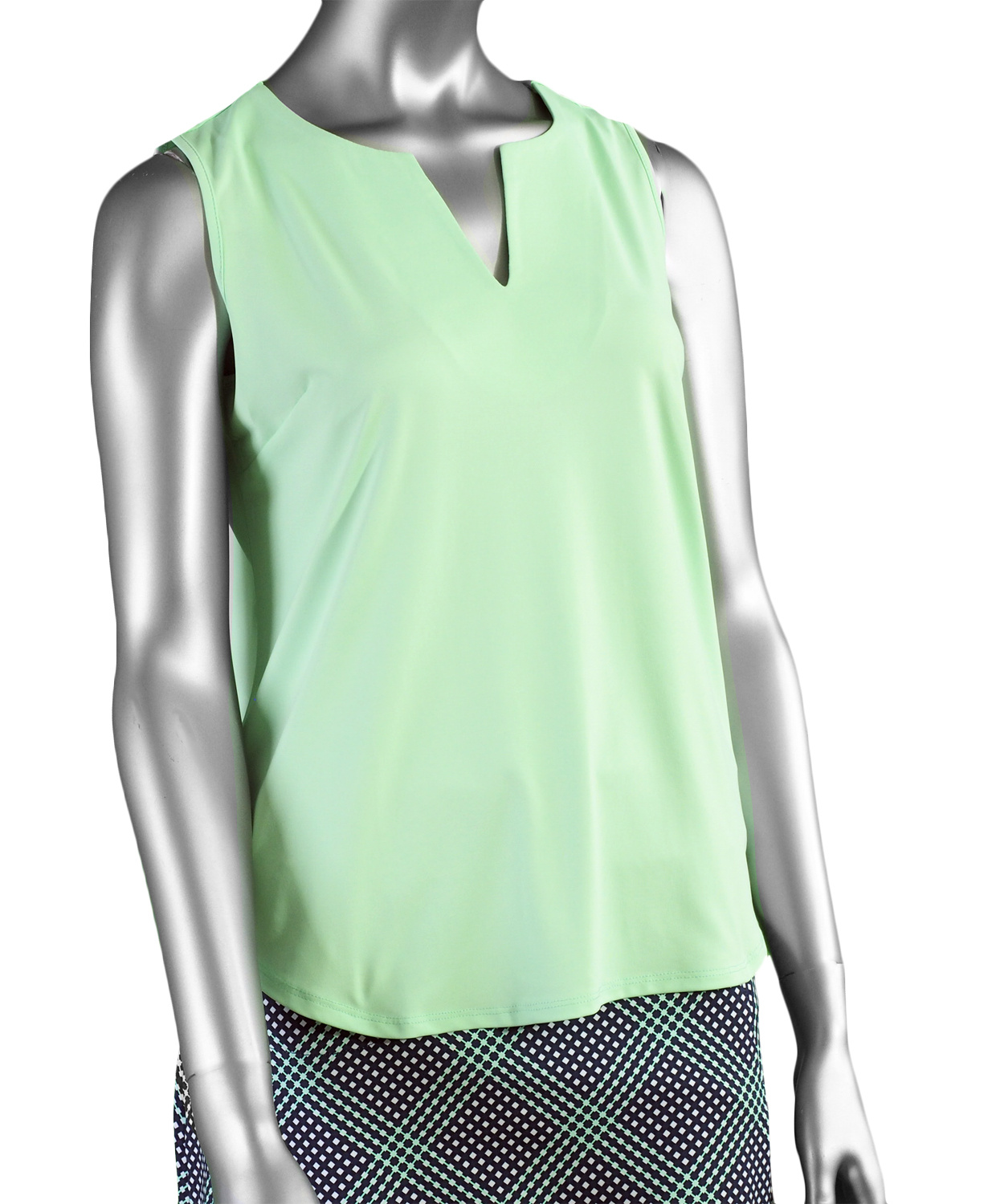 Lulu-B Key Hole Top- Clear Lime