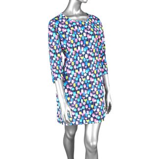 Lulu-B Travel Dress- Wine Glass on Navy