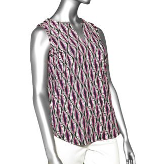 Lulu-B Keyhole Top- Black & Pink