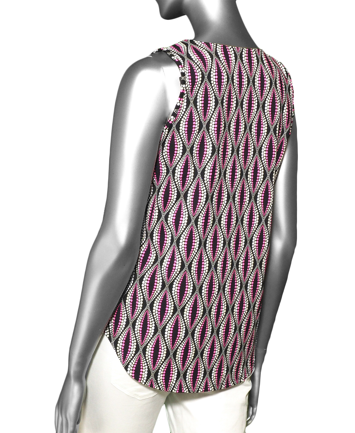 Lulu-B Keyhole Top- Black & Pink - Image 2