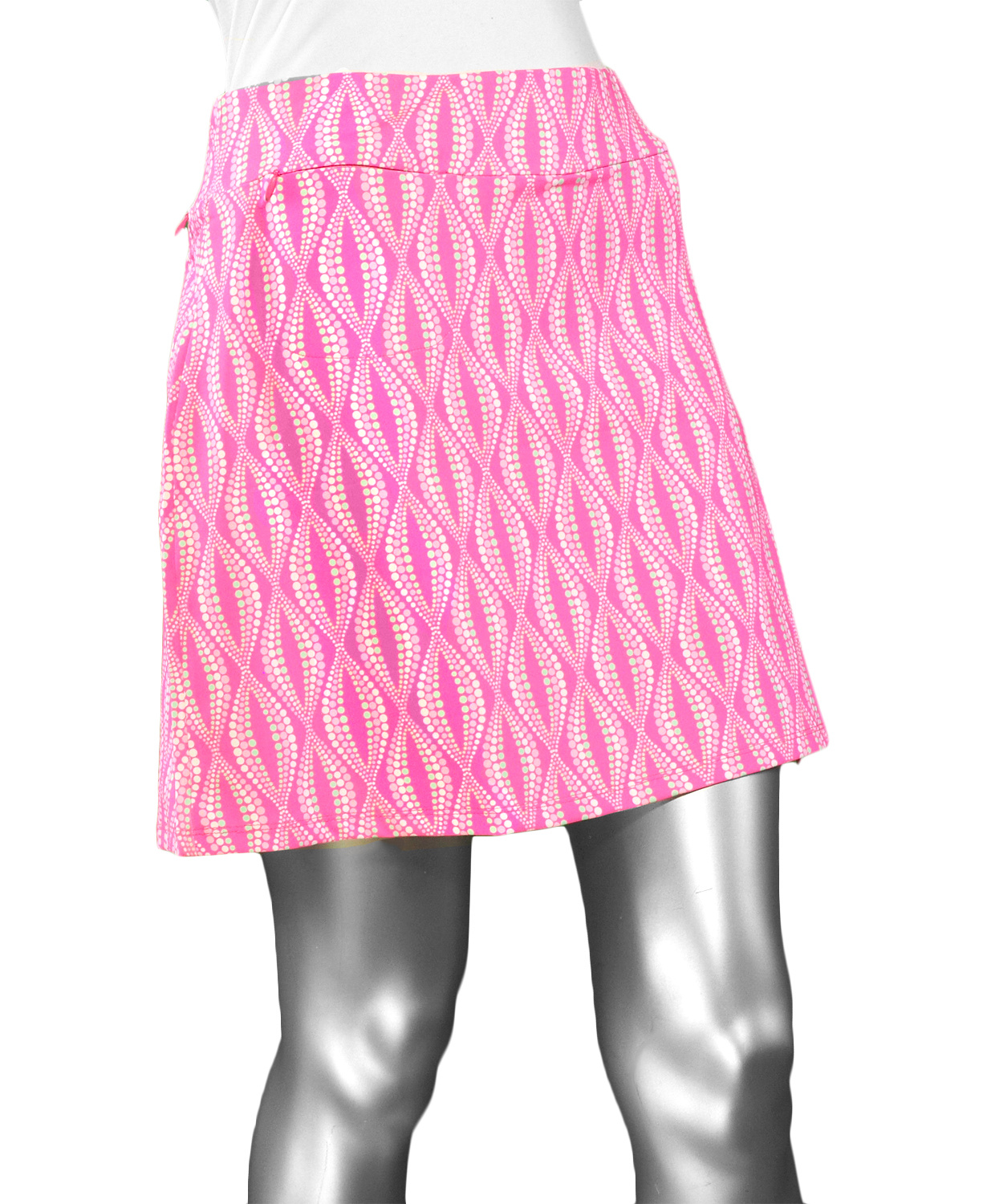 Lulu-B Zip Skort- Clear Pink & White