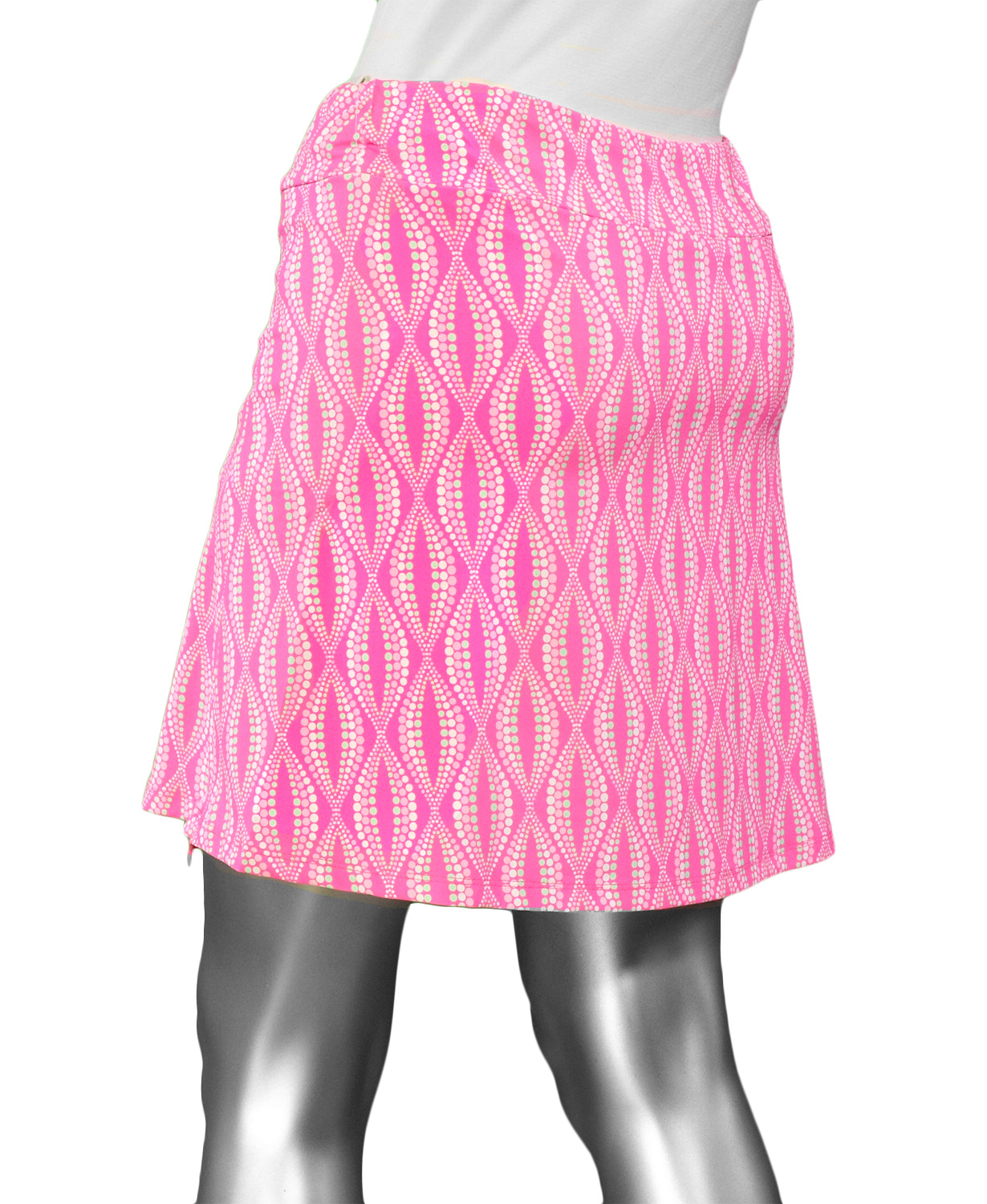 Lulu-B Zip Skort- Clear Pink & White - Image 2