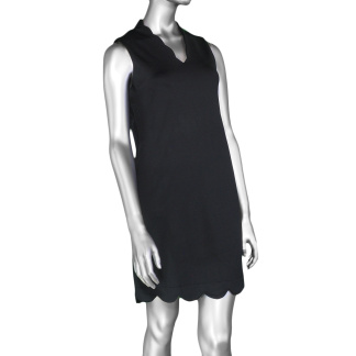Lulu-B Scallop Neckline & Hem Dress- Black