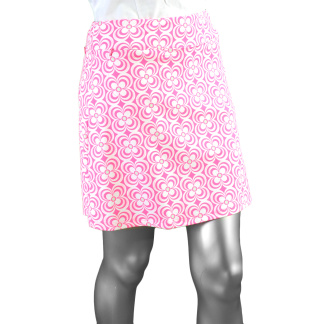 Lulu-B Zip Skort- Daisy Geometric Pink