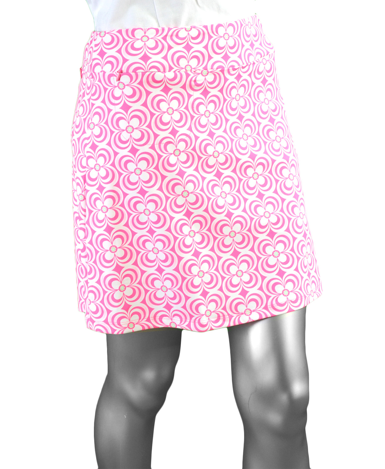 Lulu-B Zip Skort- Daisy Geometric Pink