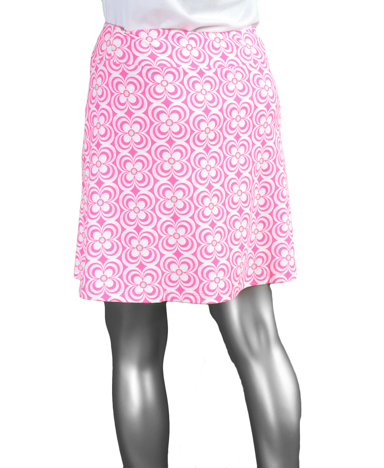 Lulu-B Zip Skort- Daisy Geometric Pink - Image 2