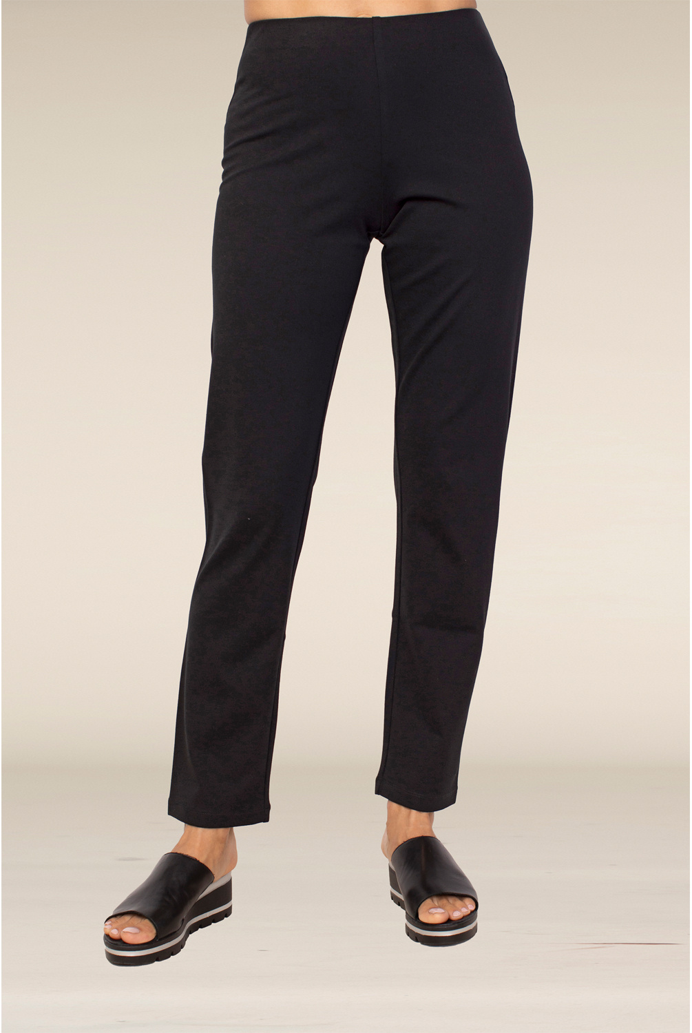 Habitat Luxe Ponte Straight Pant- Black