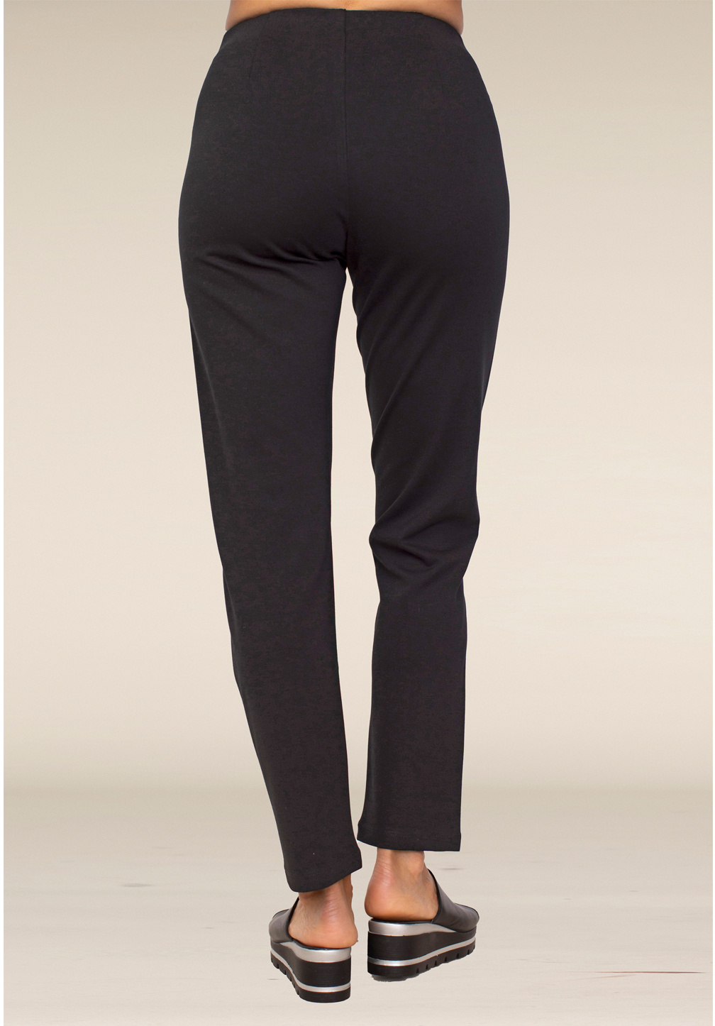 Habitat Luxe Ponte Straight Pant- Black - Image 2