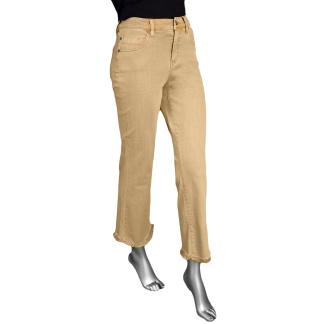 Liverpool Hannah Crop Flare- Hayseed Tan