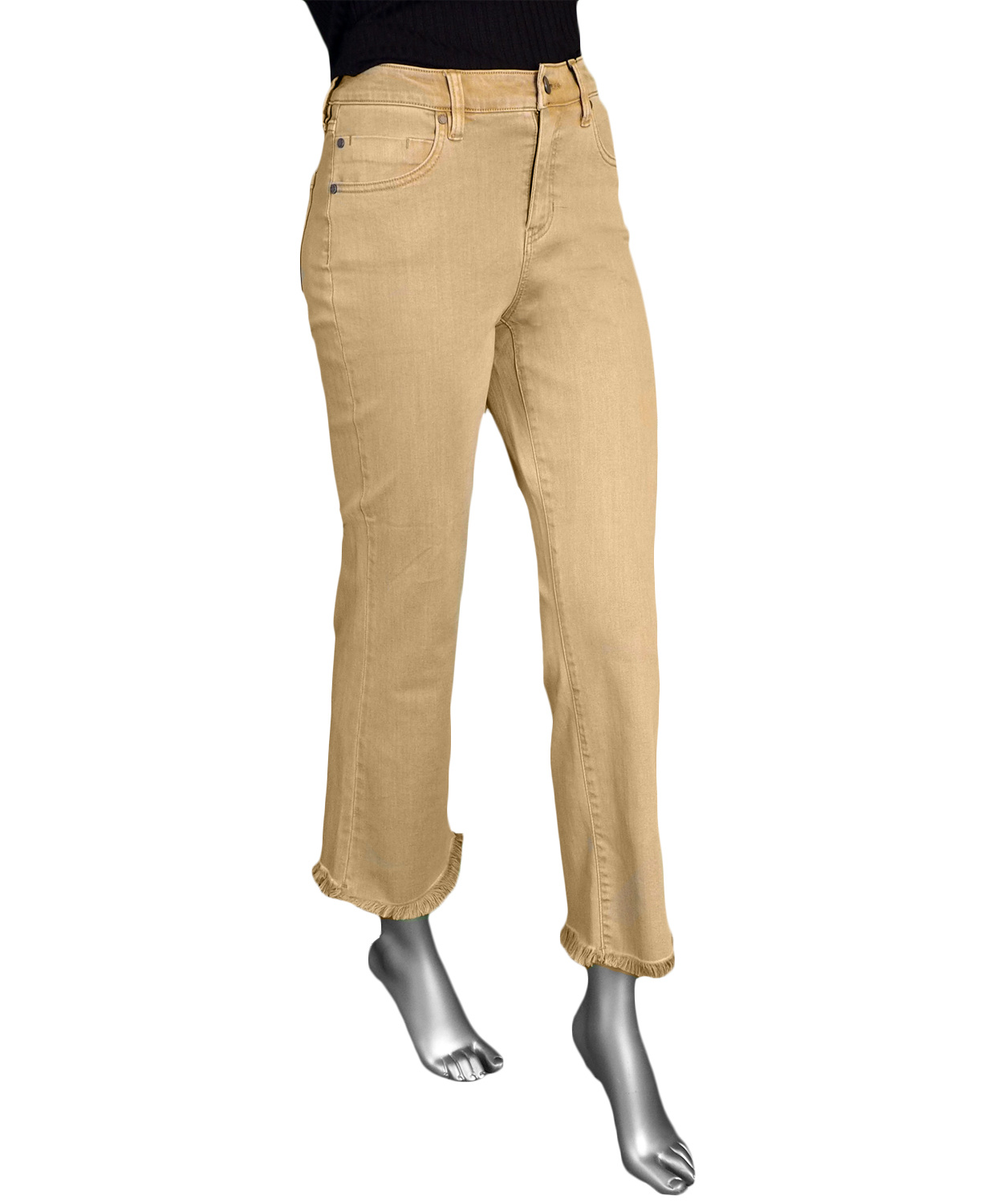 Liverpool Hannah Crop Flare- Hayseed Tan