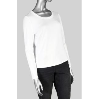 Liverpool Scoop Neck Knit Top- Snow