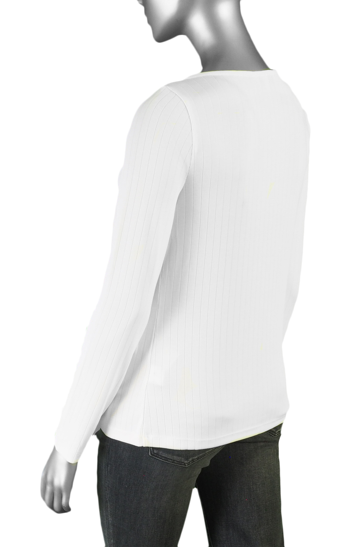 Liverpool Boat Neck Knit Top- Washed Cream - Image 2