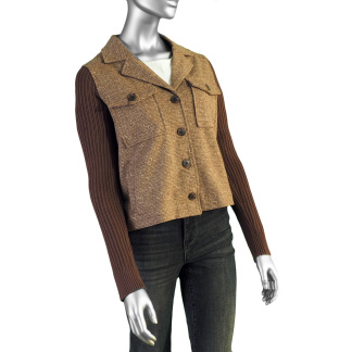Liverpool Shacket - Brown Camel Herringbone