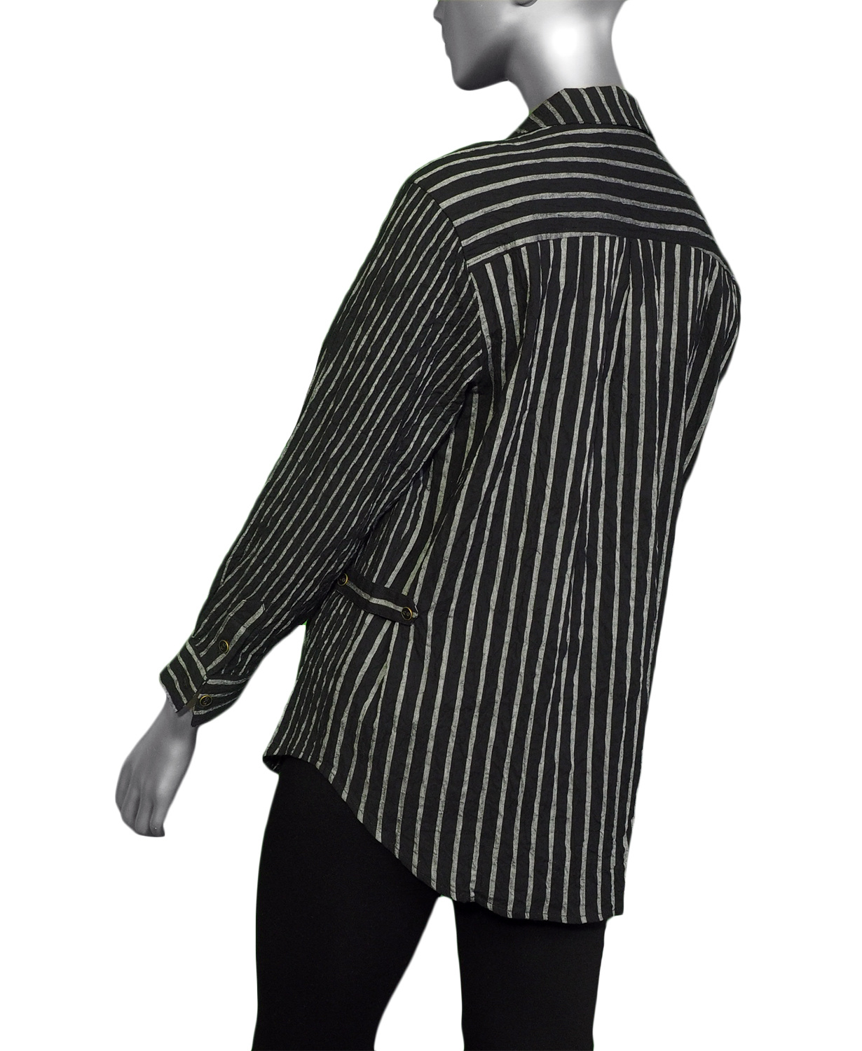 Habitat Santorini Striped Shirt- Black - Image 2