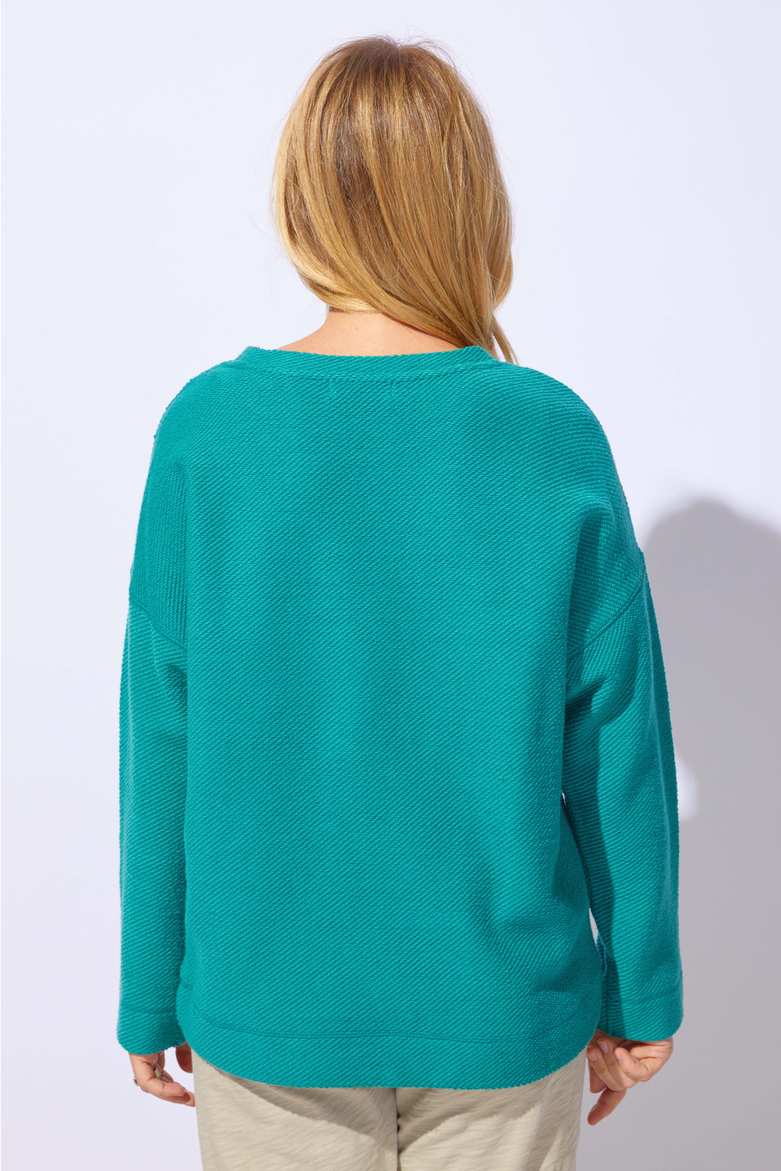 Escape Cool Breeze Terry Pullover- Emerald - Image 2