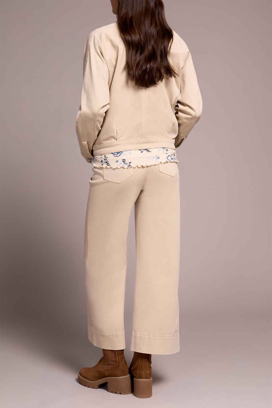 Tribal Raglan Button Front Jacket- Sandstone - Image 2