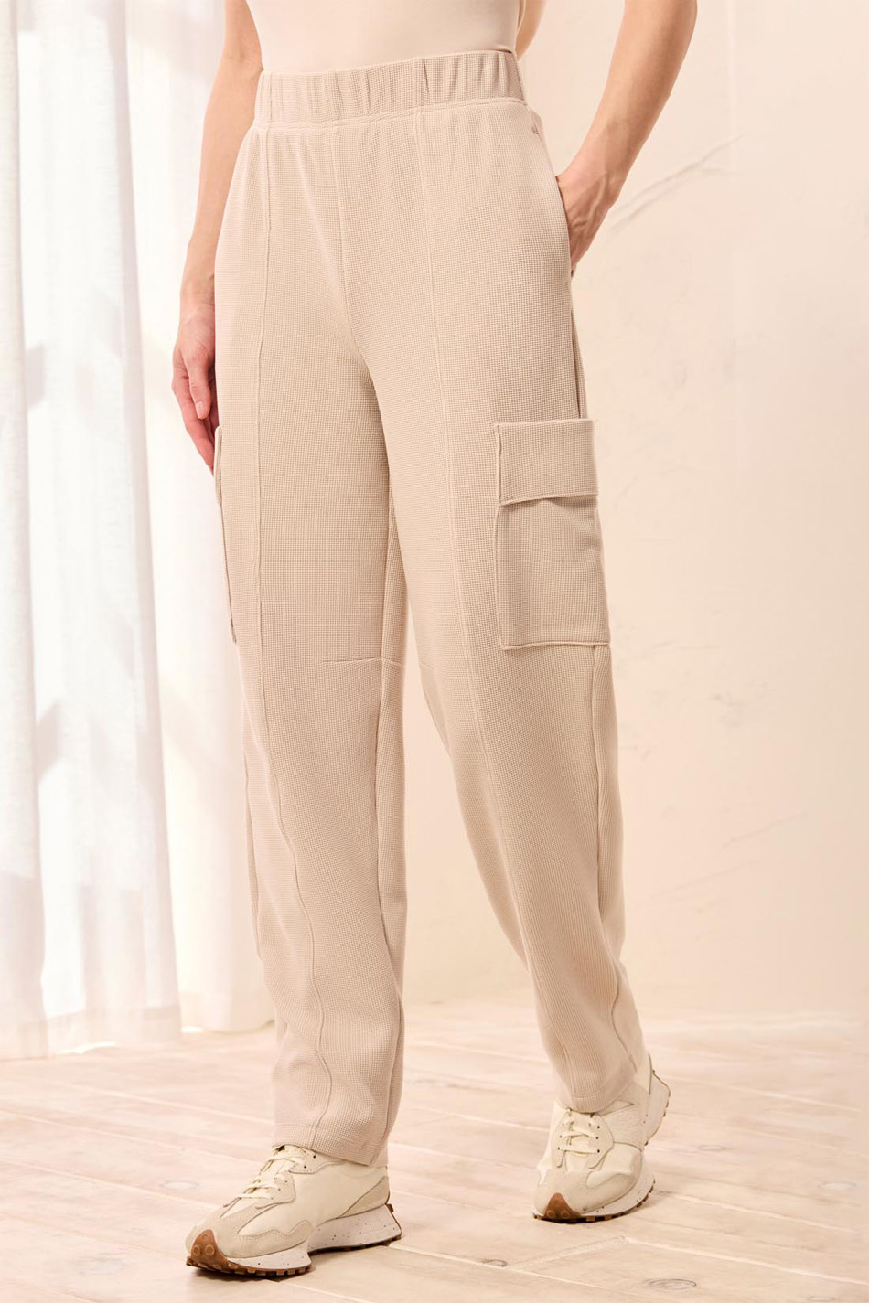 Tribal Ankle Pant with Cargo Pockets- Sand Dune . Tribal Style: 3278O-8561-2416
