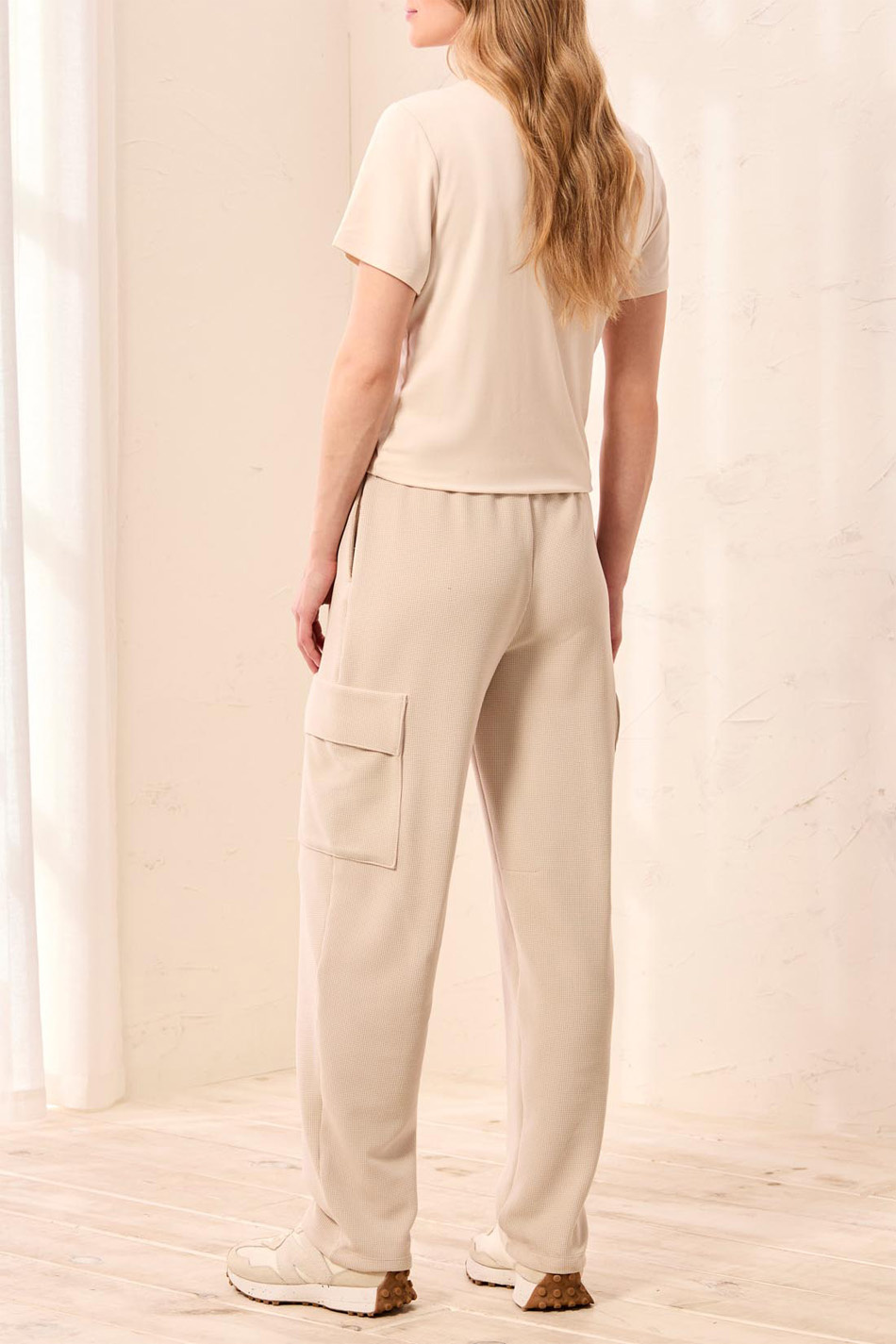 Tribal Ankle Pant with Cargo Pockets- Sand Dune . Tribal Style: 3278O-8561-2416 Rear
