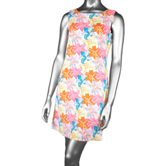 Lulu-B Sleeveless Travel Dress- Hibiscus .  Style: SPX4426P LIL