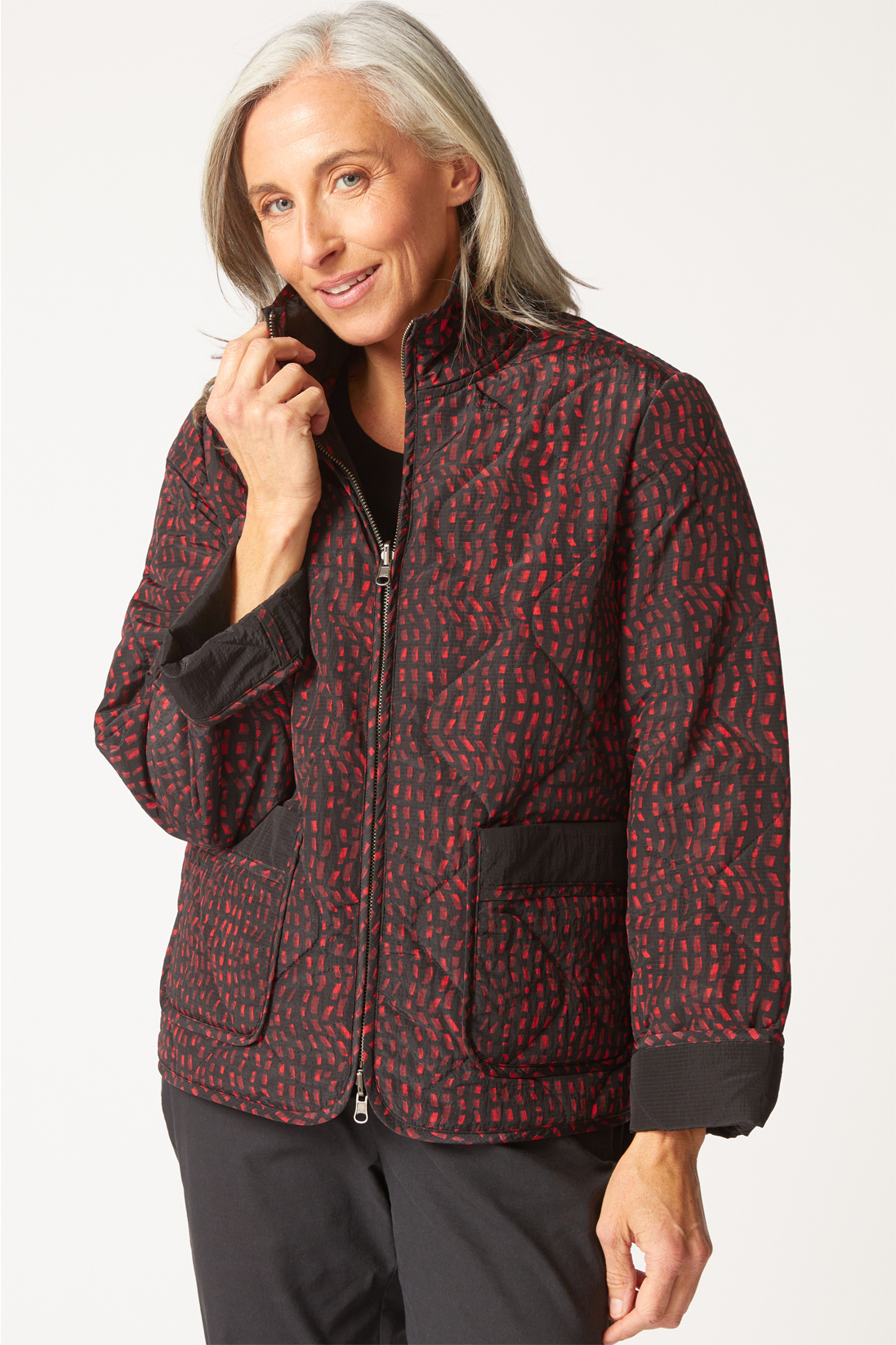 Habitat Reversible Quilt Puffer Jacket- Wine