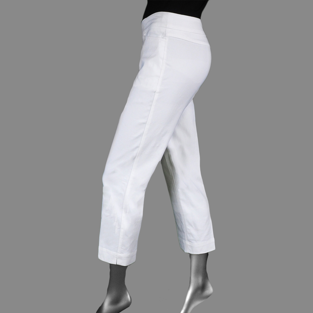Lulu-B Women's Bangladine® Contemporary Capri- White . Style: BLD 1453 White rear