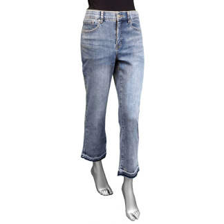 Tribal Sophia Microflare Crop Jean- River Blue