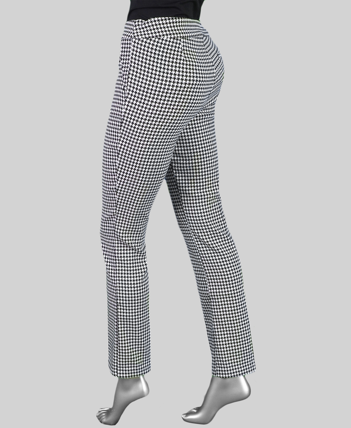 Tribal Pull-On Houndstooth Pant- Black - Image 2