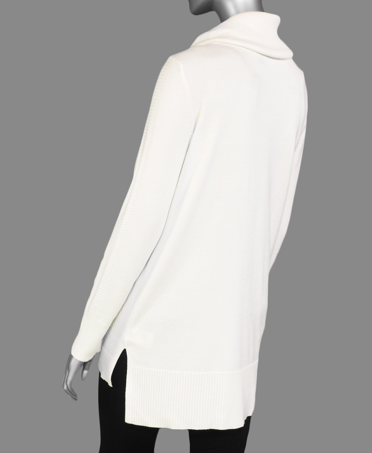 Tribal Cowl Neck Sweater- Cream . Tribal Style: 116O-133-0026 Back