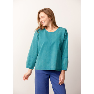 Habitat Lantern Sleeve Pullover- Teal . Habitat Style: 69221