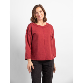 Habitat River Wash Chill Pullover- Cranberry