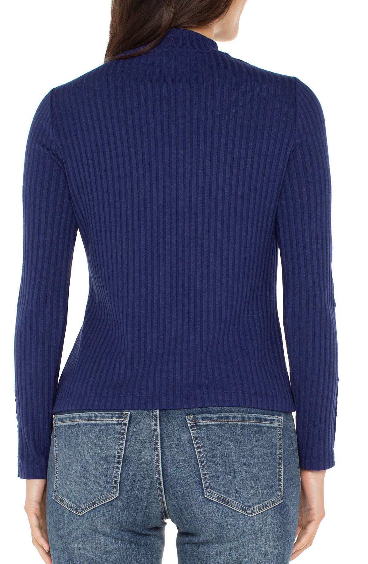 Liverpool Mock Neck- Maritime Navy - Image 2